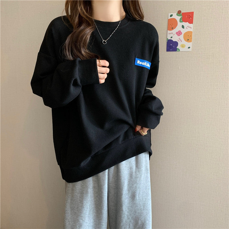 Slimming And Simple Wind Round-neck Non-hoodie Sweatshirt CJWY1912078