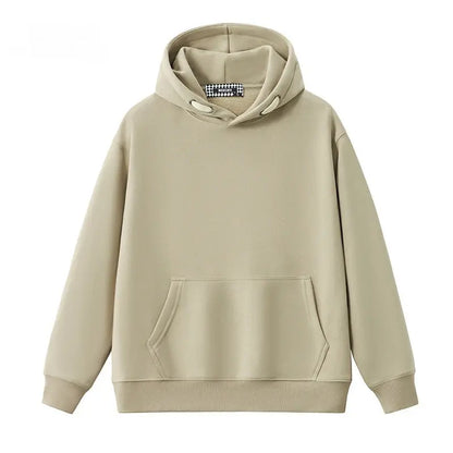 Trendy Preppy Style Solid Colour Pullover Hoodie - InsPrint