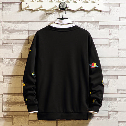 Japanese Large Size Printed Loose Shoulder Round Neck Casual Long-sleeved sweatshirt CJWY1912078