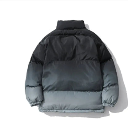 Gradient Stand-up Collar Down Padded Jacket - InsPrint  - Gradient Stand-up Collar Down Padded Jacket - InsPrint  - Gradient Stand-up Collar Down Padded Jacket - InsPrint -  - #tag1# - Gradient Stand-up Collar Down Padded Jacket - InsPrint