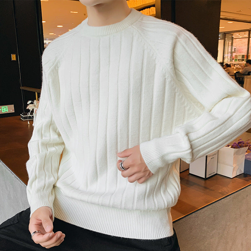 Round Neck Sweater Trendy Personality Thickening Sweater CJWY1912078