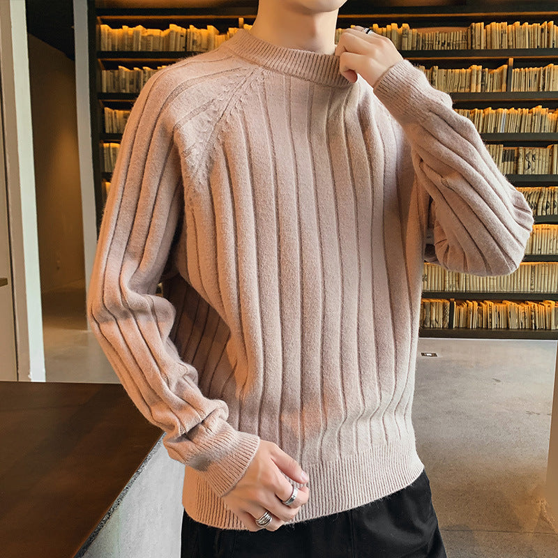 Round Neck Sweater Trendy Personality Thickening Sweater CJWY1912078