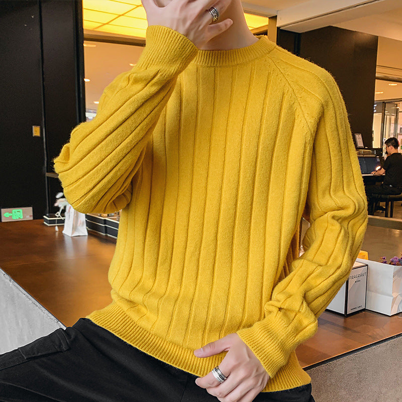 Round Neck Sweater Trendy Personality Thickening Sweater CJWY1912078