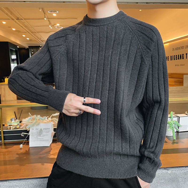 Round Neck Sweater Trendy Personality Thickening Sweater CJWY1912078