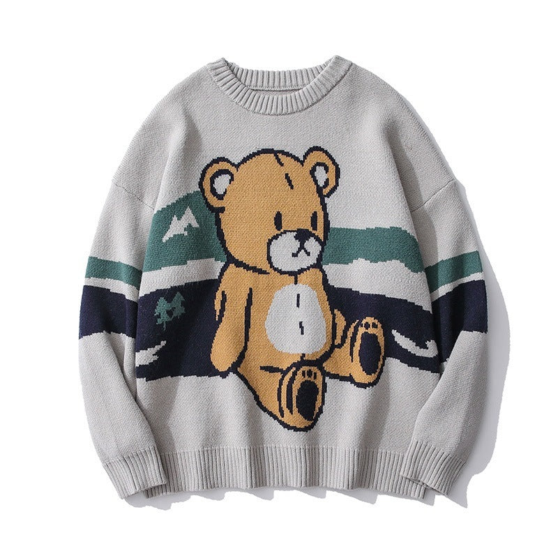 Japanese Bear Couple Sweater for Men - InsPrint