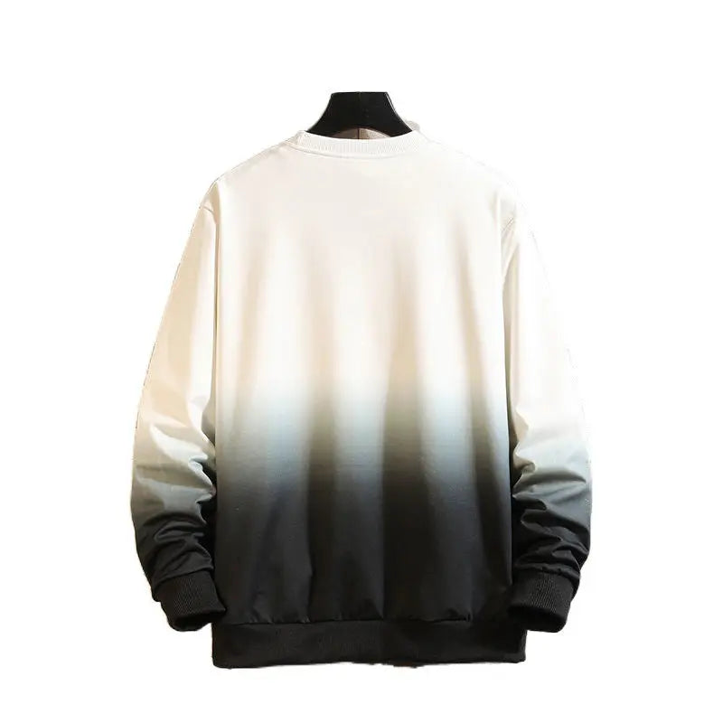 Round Neck Gradient Long-Sleeved Casual Sweatshirt - InsPrint