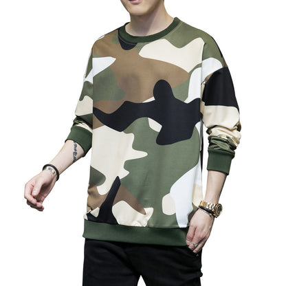 Fall Men's Clothing Camouflage Pullover Sweatshirt - InsPrint