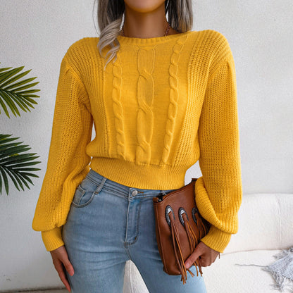 Sweater With Lantern Sleeves Tucked In Waist CJWY1912078