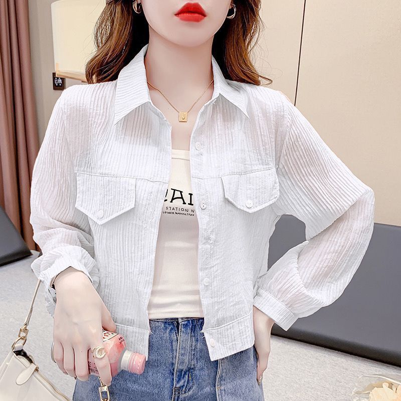 Loose Summer Short Chiffon Shirt For Women CJWY1912078