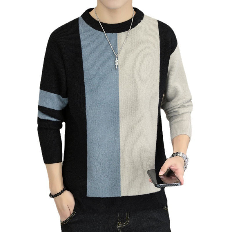 Color-block Crew Neck Warm Sweater Men CJWY1912078