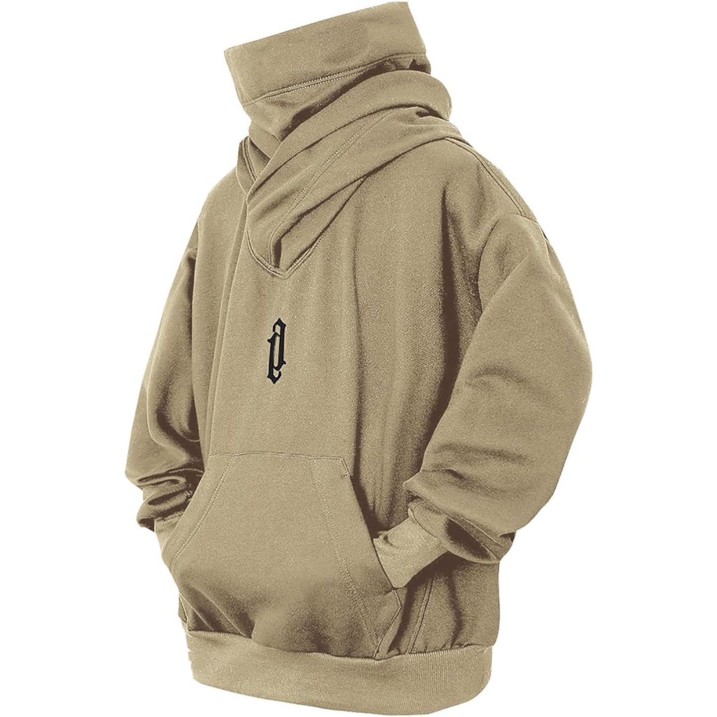 Pile Collar Men's Loose Casual Hoodie - InsPrint