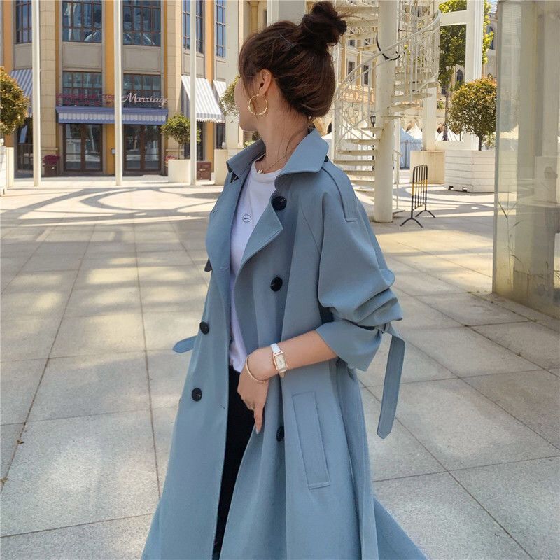 Women's Mid-length Loose Trench coat Jacket - InsPrint