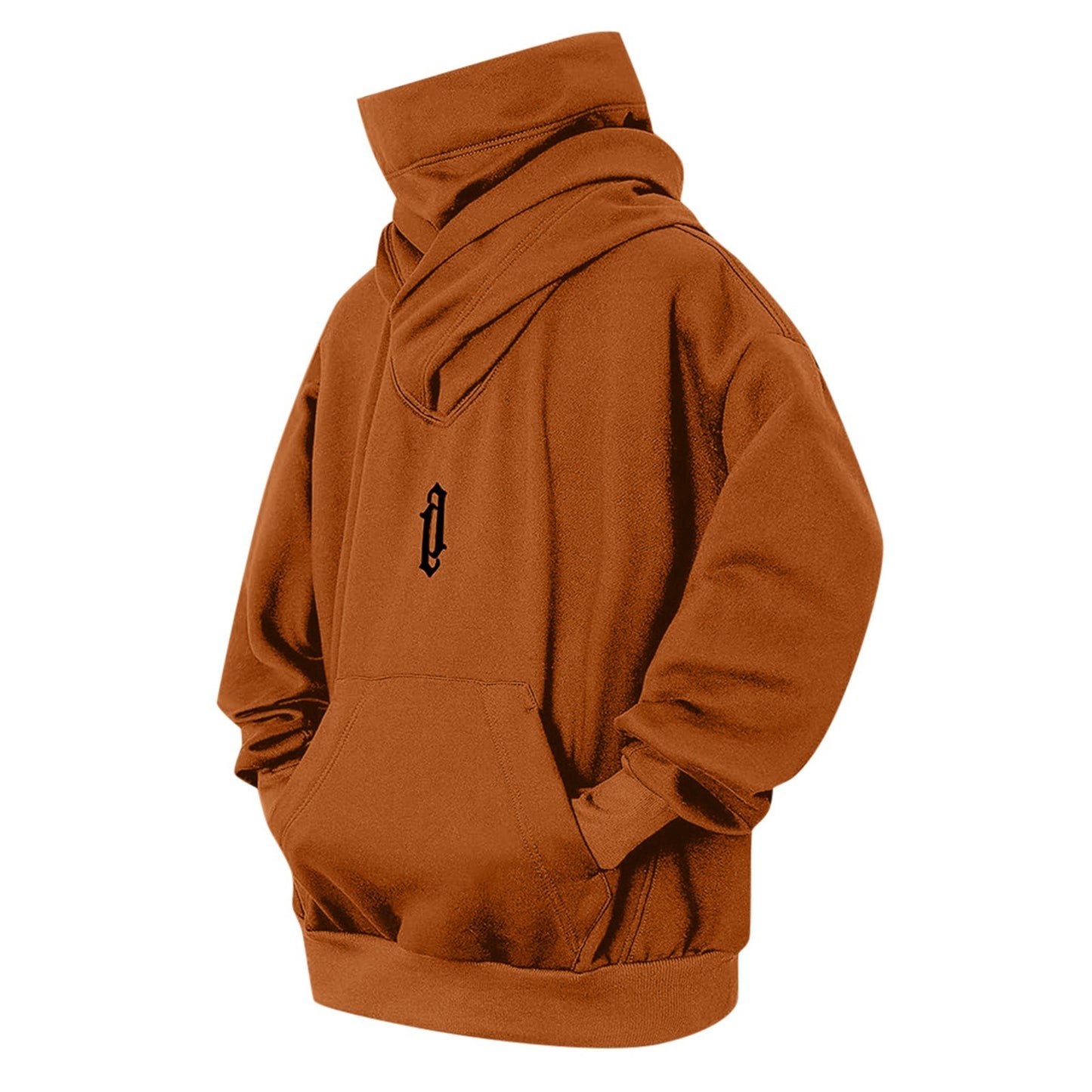 Pile Collar Men's Loose Casual Hoodie - InsPrint