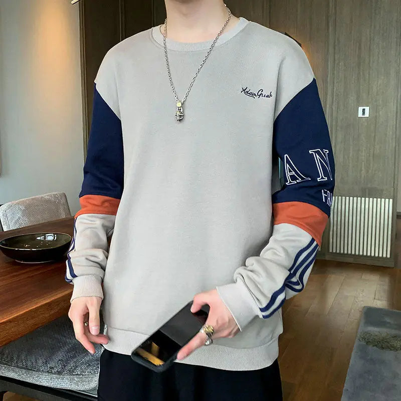 New Korean Style Trendy Men's Casual Sweatshirt - InsPrint  - New Korean Style Trendy Men's Casual Sweatshirt - InsPrint -  - #tag1# - New Korean Style Trendy Men's Casual Sweatshirt - InsPrint