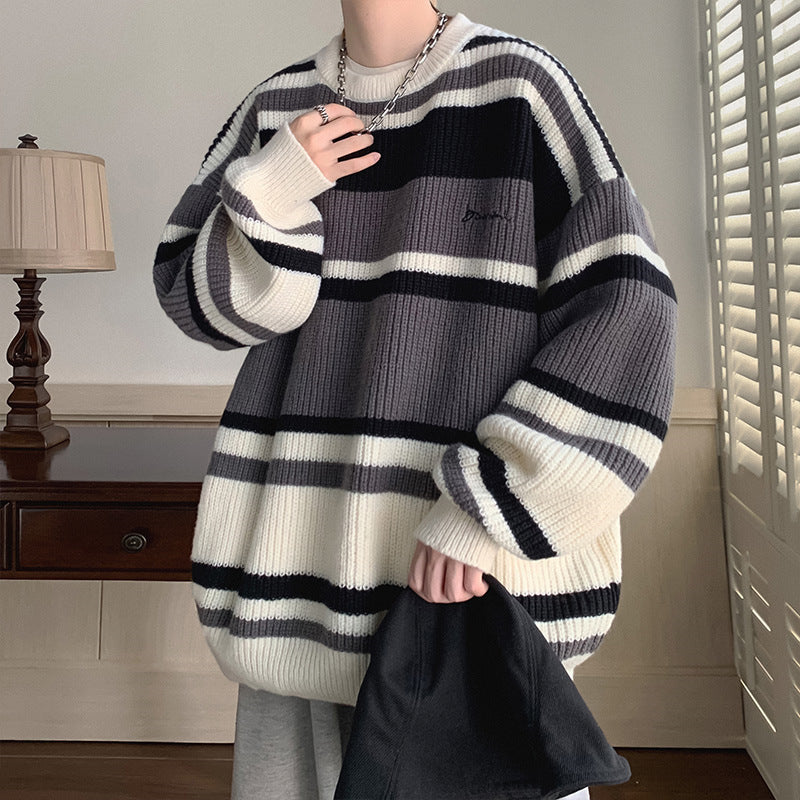 Striped Contrast Color Sweater Boys CJWY1912078