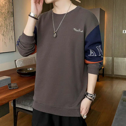 New Korean Style Trendy Men's Casual Sweatshirt - InsPrint  - New Korean Style Trendy Men's Casual Sweatshirt - InsPrint - Jumper - #tag1# - New Korean Style Trendy Men's Casual Sweatshirt - InsPrint