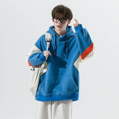 Loose Color blocked Pullover Hoodie CJWY1912078