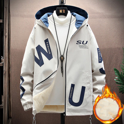 Men's Casual Cropped Fleece Jacket Hoodie CJWY1912078