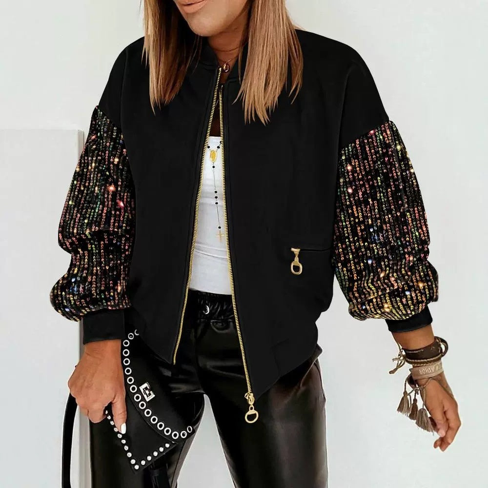 New Colourful Sequin Stitching Long-sleeved Jacket - InsPrint -   - New Colourful Sequin Stitching Long-sleeved Jacket - InsPrint  - New Colourful Sequin Stitching Long-sleeved Jacket - InsPrint -  - #tag1# - 