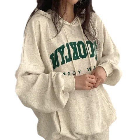 Letter Printed Female Hoodie - InsPrint