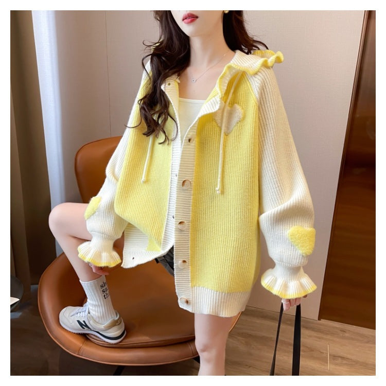 Fashion Flared Sleeves Knitted Cardigan For Women - InsPrint