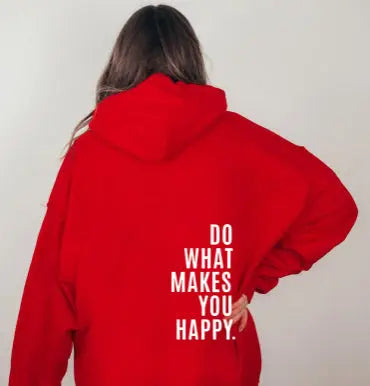 Loose Sport Hoodie Do What Makes You Happy Print Sweatshirt Hoodie Clothing - InsPrint  - Loose Sport Hoodie Do What Makes You Happy Print Sweatshirt Hoodie Clothing - InsPrint -  - #tag1# - Loose Sport Hoodie Do What Makes You Happy Print Sweatshirt Hoodie Clothing - InsPrint