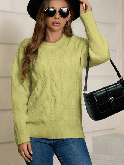 Women's Fashionable Pullover Long-sleeved Sweater Top - InsPrint