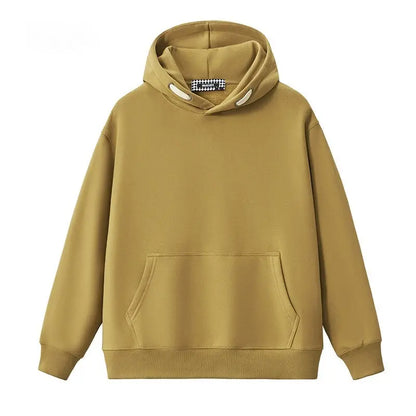 Trendy Preppy Style Solid Colour Pullover Hoodie - InsPrint