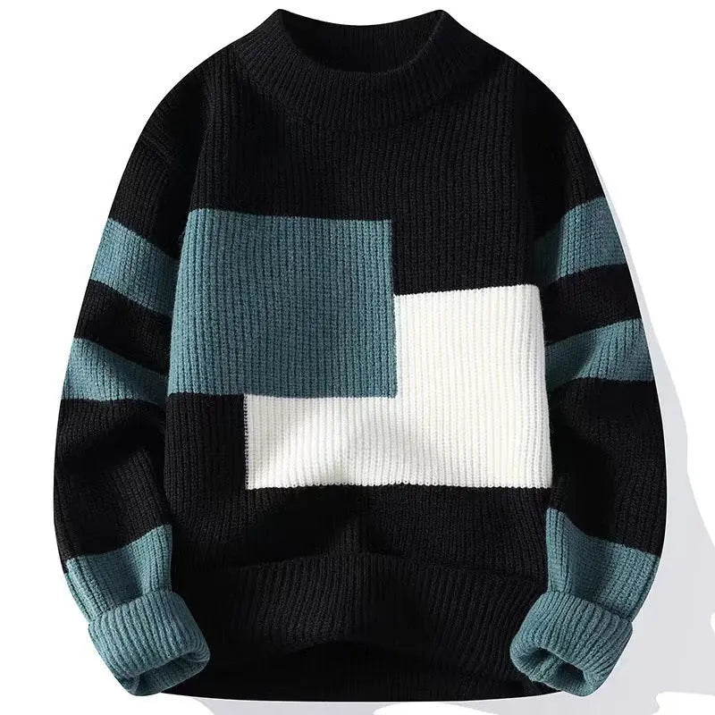 Men's Winter Loose And Idle Knitwear Sweater - InsPrint -   - Men's Winter Loose And Idle Knitwear Sweater - InsPrint