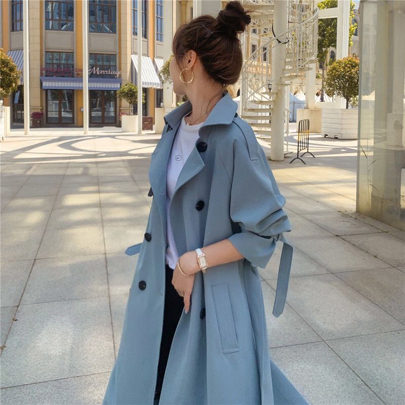 Women's Mid-length Loose Trench coat Jacket - InsPrint