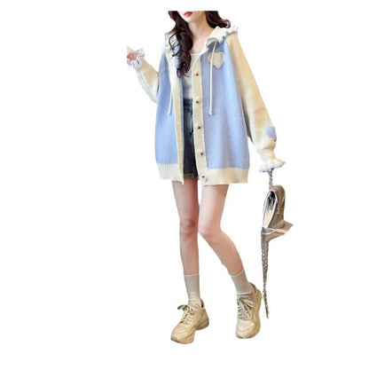 Fashion Flared Sleeves Knitted Cardigan For Women - InsPrint