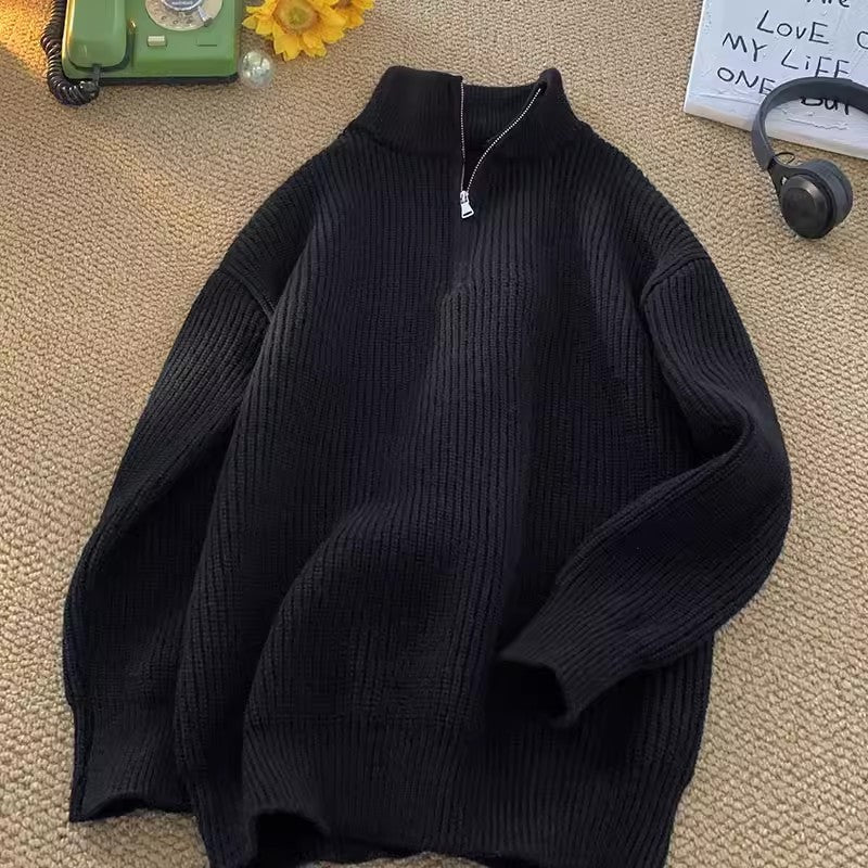 Men's Half Zip Turtleneck Knitting Sweater CJWY1912078