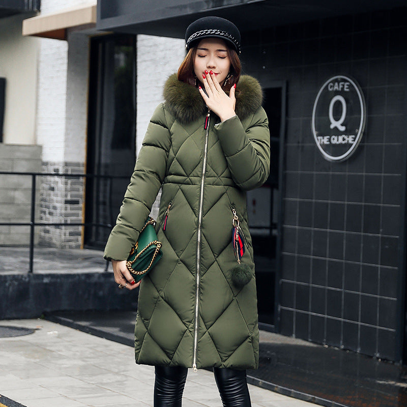 Winter Women's Clothing Korean Style Cotton-padded Over knee Lengthened Jacket CJWY1912078