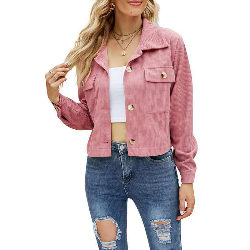 Women's Casual Long-sleeved Short Jacket - InsPrint