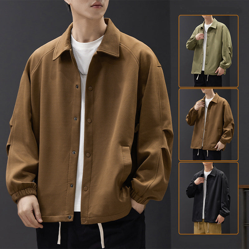 Casual Lapel Button Jacket Men Fashion Versatile Pocket Outwear Tops CJWY1912078