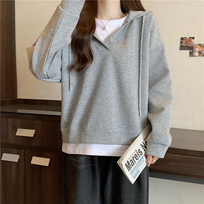 Loose Slimming Patchwork Two-piece Hoodie CJWY1912078