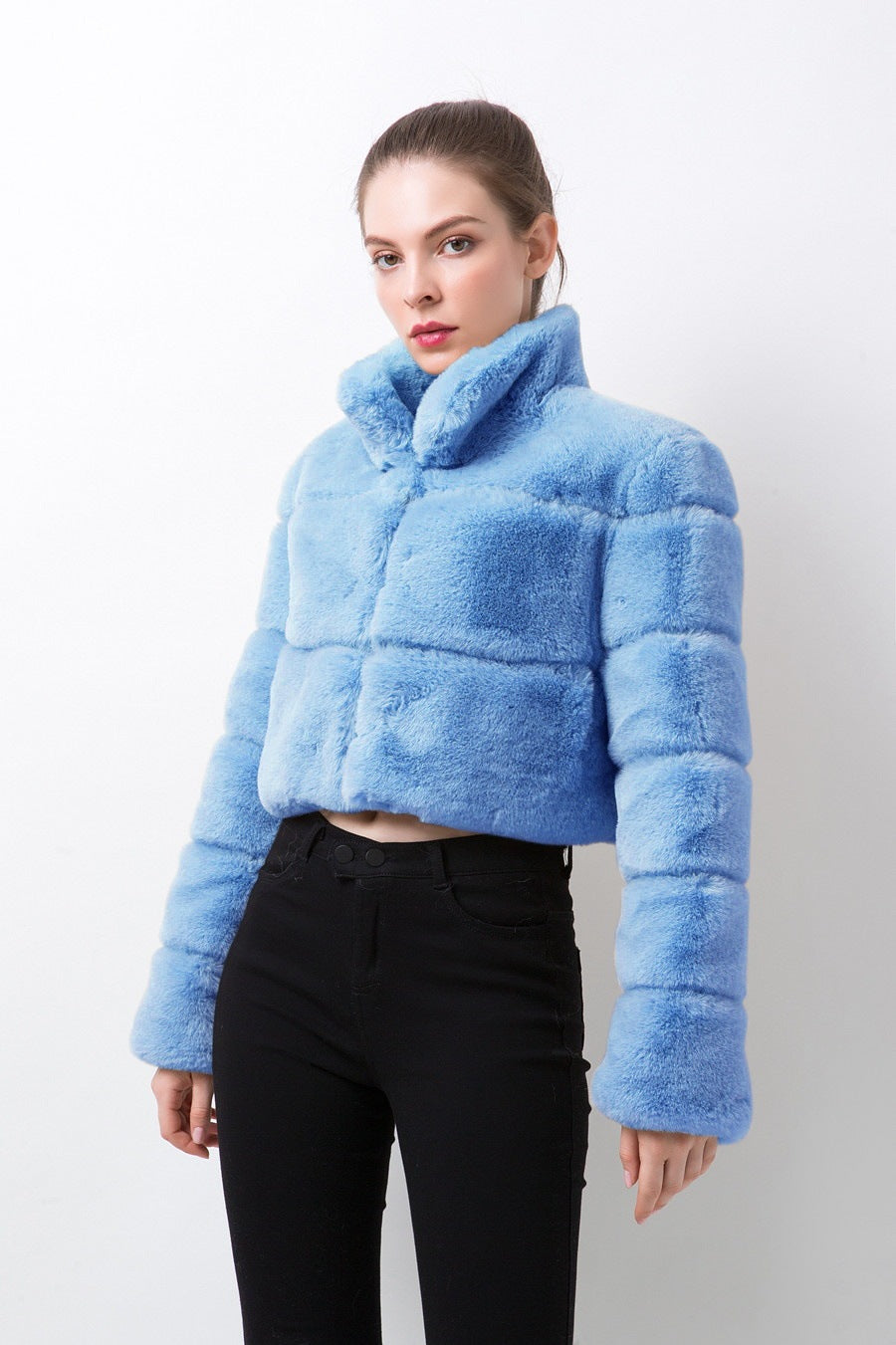 Imitation Fur Imitation Horizontal Stitching Fur Jacket CJWY1912078