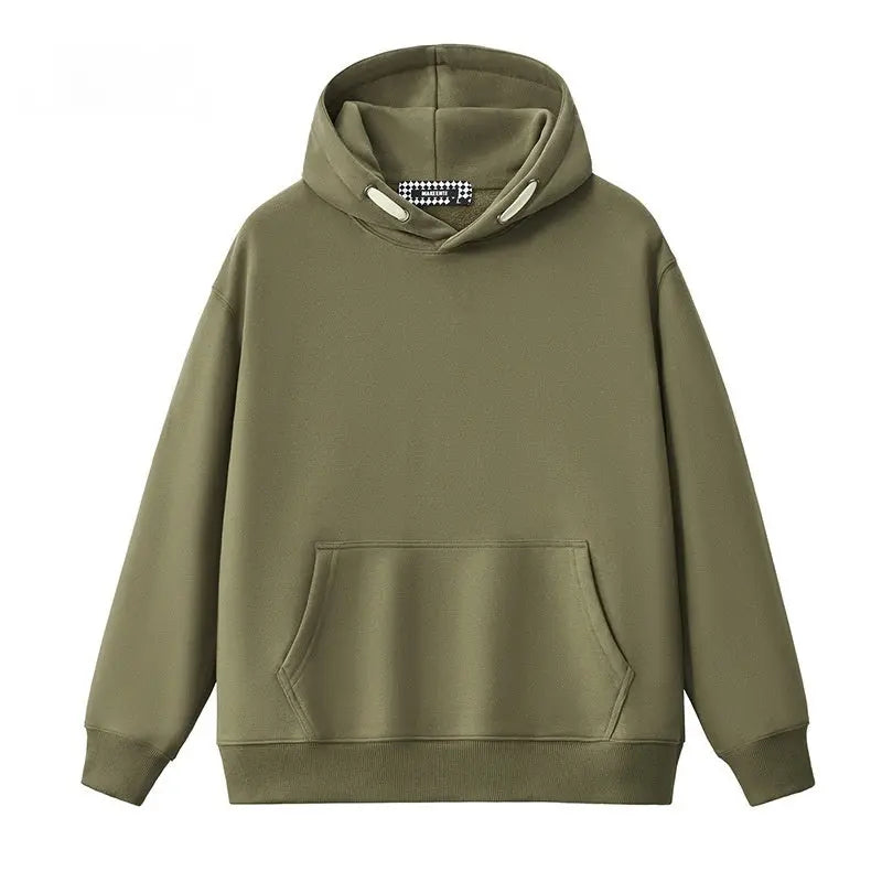 Trendy Preppy Style Solid Colour Pullover Hoodie - InsPrint