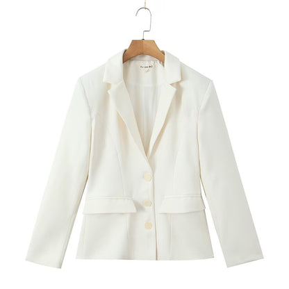 Women's Pure Colour Suit Jacket - InsPrint