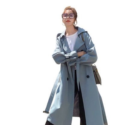 Women's Mid-length Loose Trench coat Jacket - InsPrint