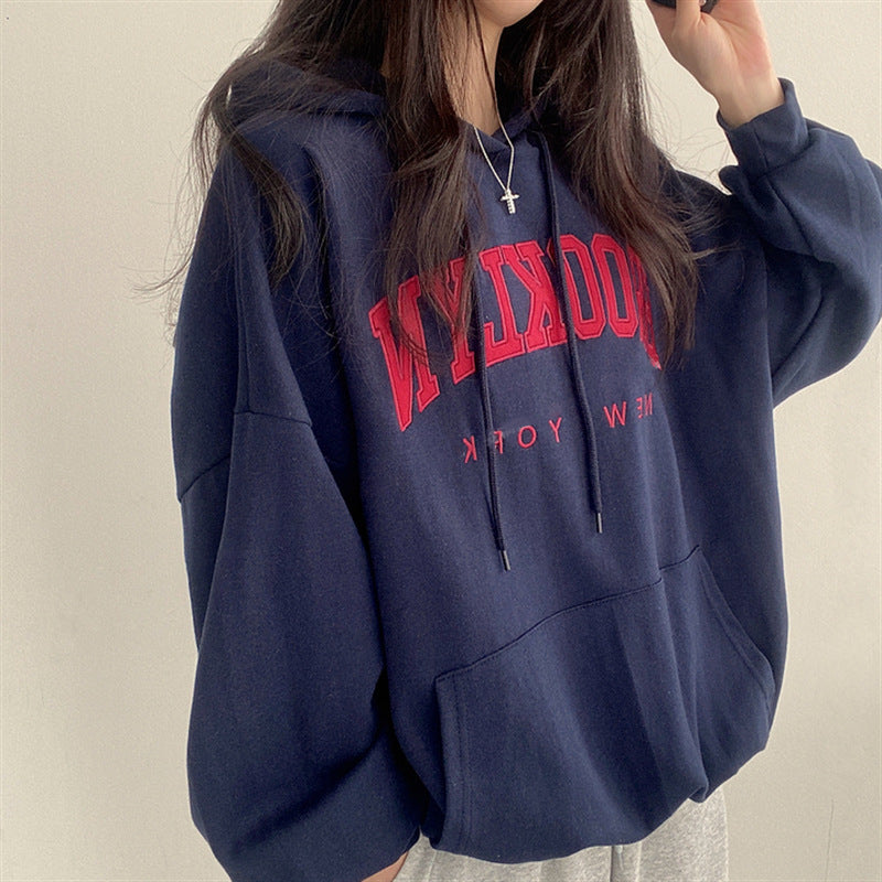 Letter Printed Female Hoodie - InsPrint