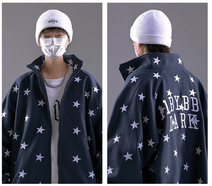 Autumn New Cardigans Star Hoodie Men Loose CJWY1912078