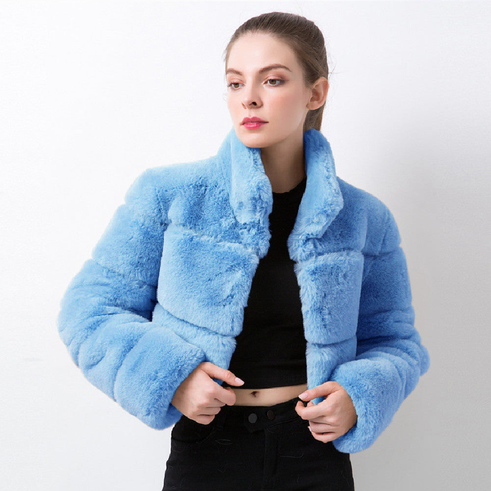 Imitation Fur Imitation Horizontal Stitching Fur Jacket CJWY1912078