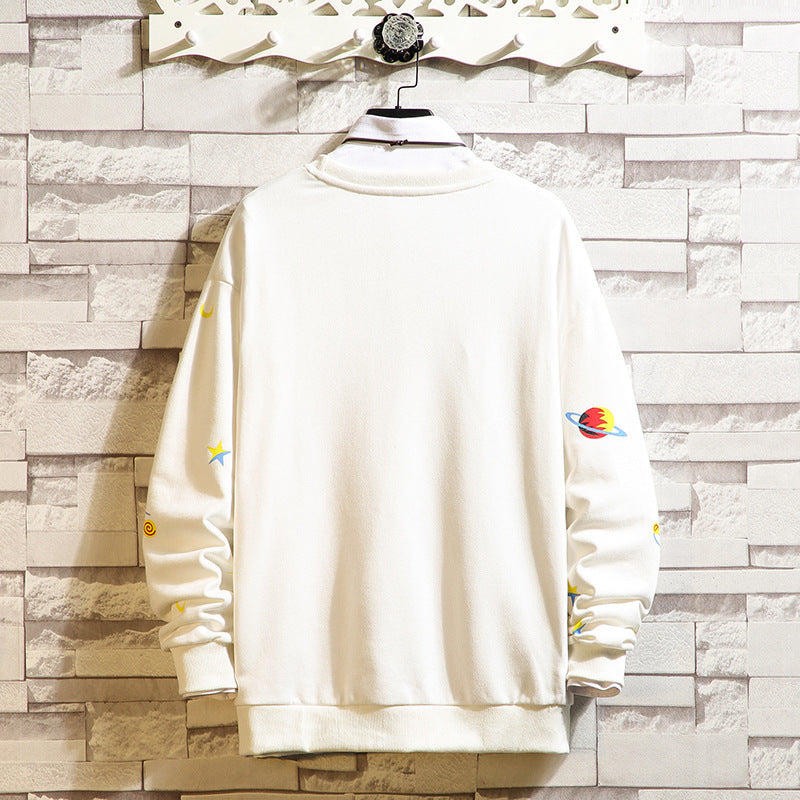 Japanese Large Size Printed Loose Shoulder Round Neck Casual Long-sleeved sweatshirt CJWY1912078