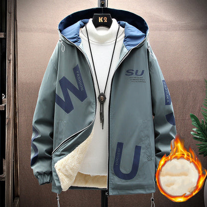 Men's Casual Cropped Fleece Jacket Hoodie CJWY1912078