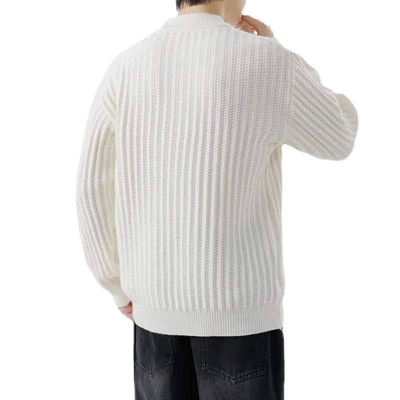 Autumn And Winter New Men's Knitwear Sweater Fashion Trend Round Neck CJNS1027238