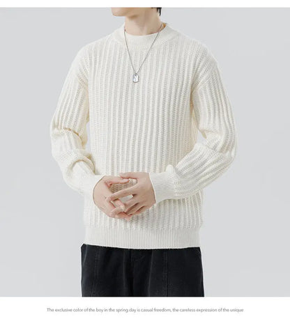 Autumn And Winter New Men's Knitwear Sweater Fashion Trend Round Neck CJNS1027238