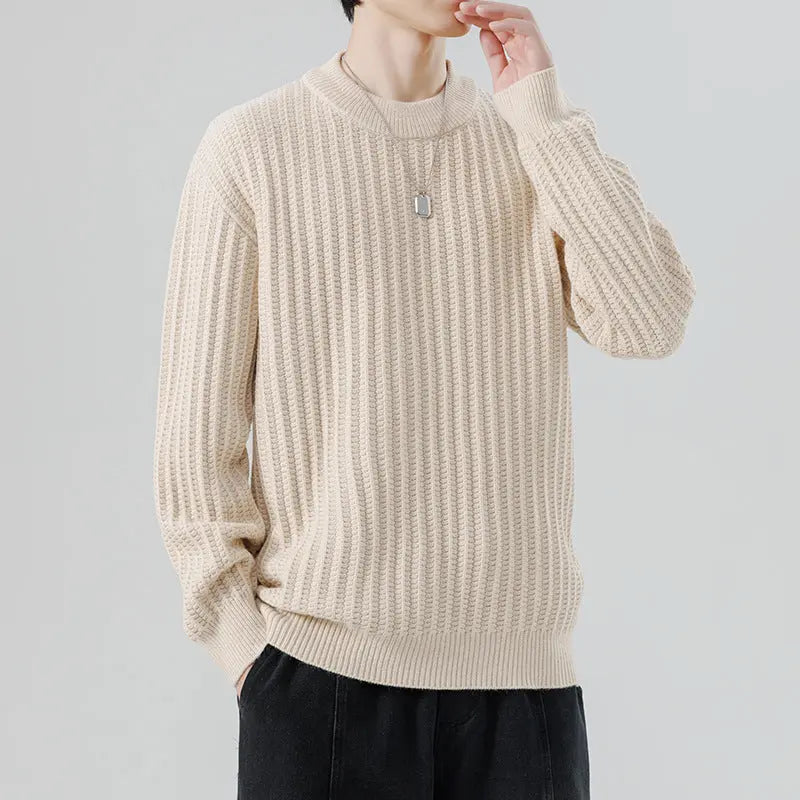 Autumn And Winter New Men's Knitwear Sweater Fashion Trend Round Neck CJNS1027238