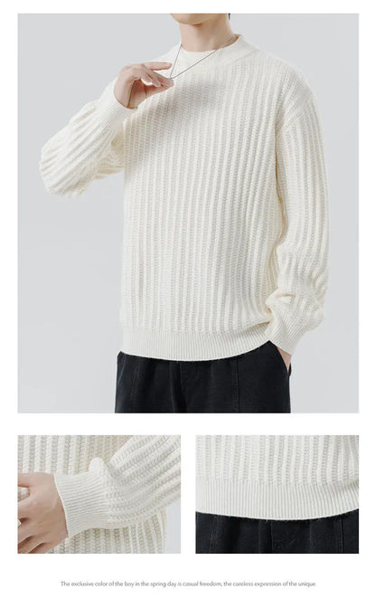 Autumn And Winter New Men's Knitwear Sweater Fashion Trend Round Neck CJNS1027238