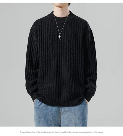 Autumn And Winter New Men's Knitwear Sweater Fashion Trend Round Neck CJNS1027238